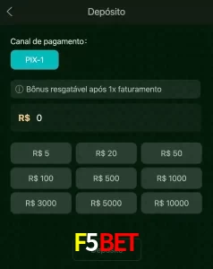 deposits F5BET